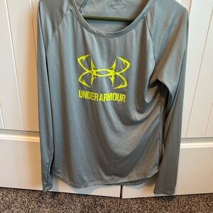 Under Armour Gray Shirt with Yellow Logo